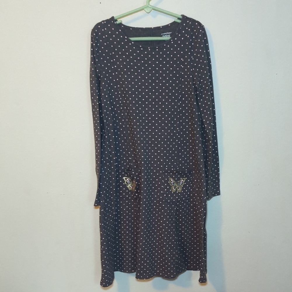 3 for $10 Bundle Sale! Jumping Beans All-Day-Play Gray Polka Dot Dress Size 8